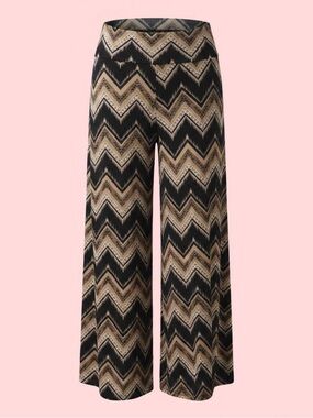 Just Be Chevron Pattern Palazzo Pants Sz S